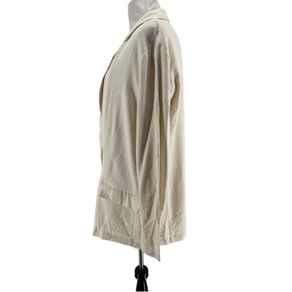 ASOS Design Women's Ivory Linen Blend Long Sleeve Suit Jacket SIze 10 - Picture 2 of 5